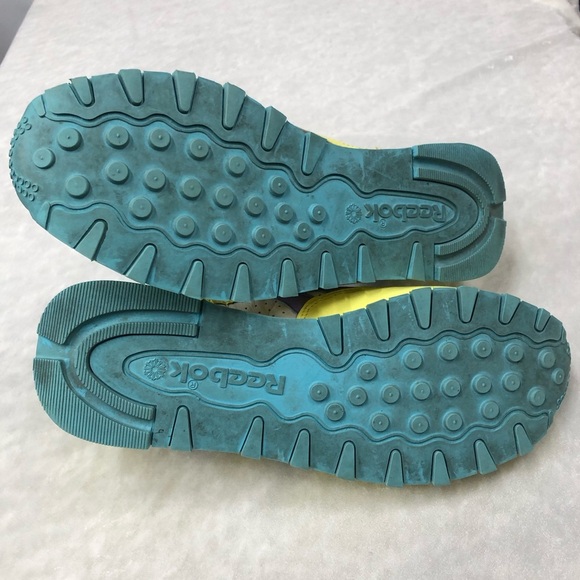 Vintage Reebok Classics yellow and purple size 8 1/2 - Picture 9 of 14